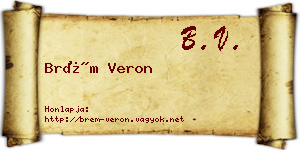 Brém Veron névjegykártya